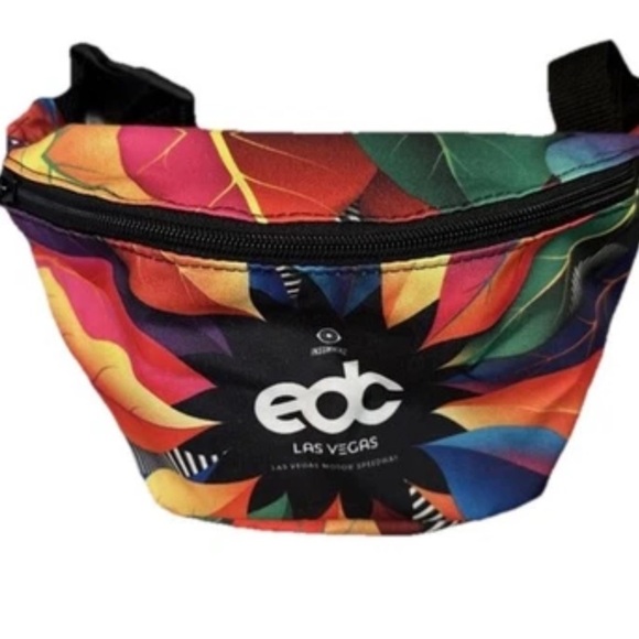 *RARE* EDC Las Vegas Motor Speedway  Waist Fanny Pack Colorful Waist Bag - Picture 1 of 7